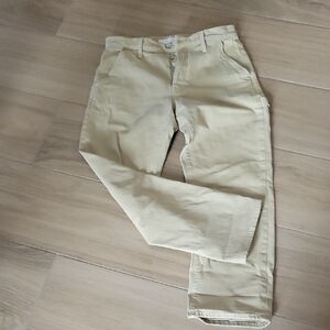 MOTHER Women's High Rise Utility Jeans in Tan